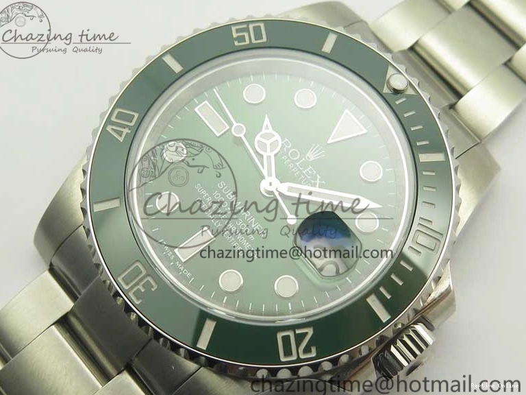 0128 Submariner 116610 LV Green Ceramic DJF 1:1 Best Edition on SS Bracelet SA3135( Free R Cover) Versatile 3357